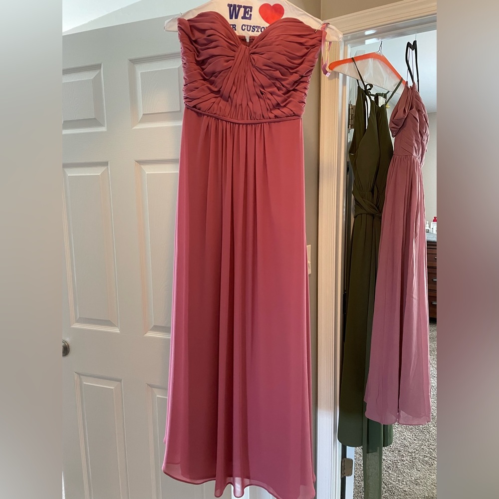 Bridesmaids dress. Morilee by Madeline Gardner. Color rosewood. Size 6.